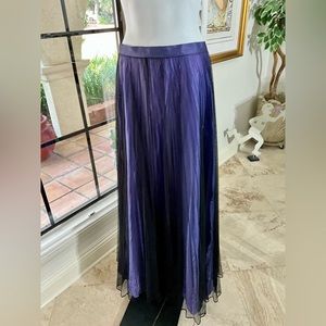 Adrianna Papell Evening Essentials purple & black Maxi Skirt ‘80s Size 6 - 8